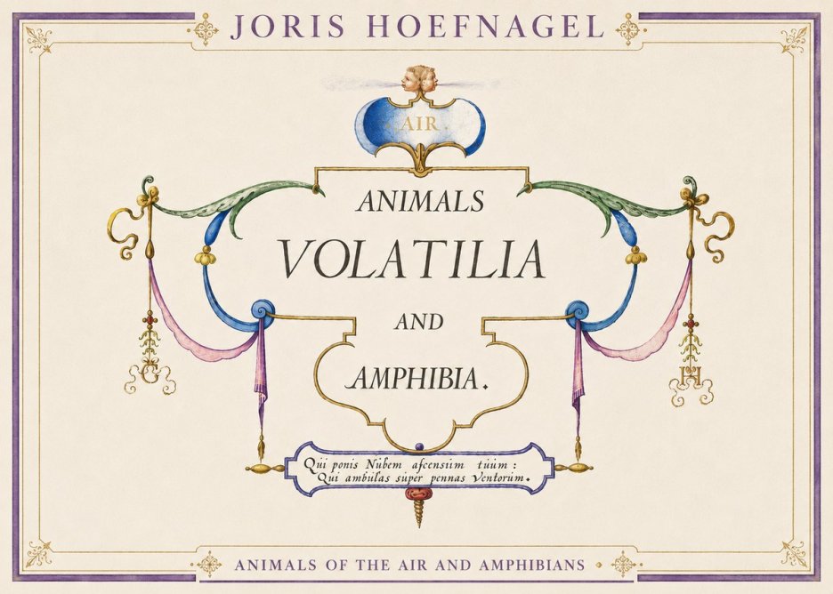 Joris Hoefnagel Animals Volatilia and Amphibia. No3 - Plakat