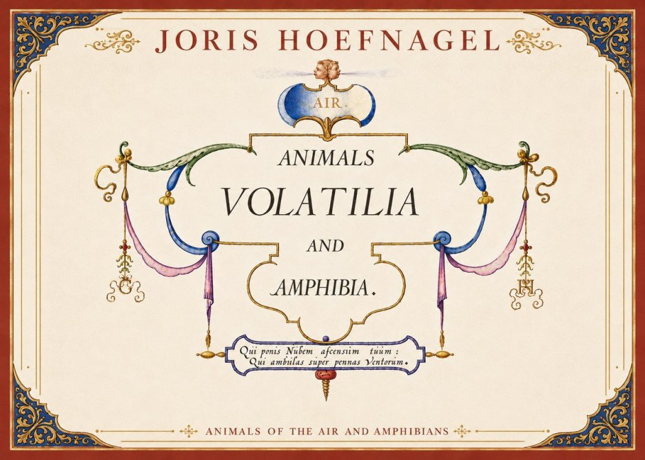 Joris Hoefnagel Animals Volatilia and Amphibia. No6 - Plakat