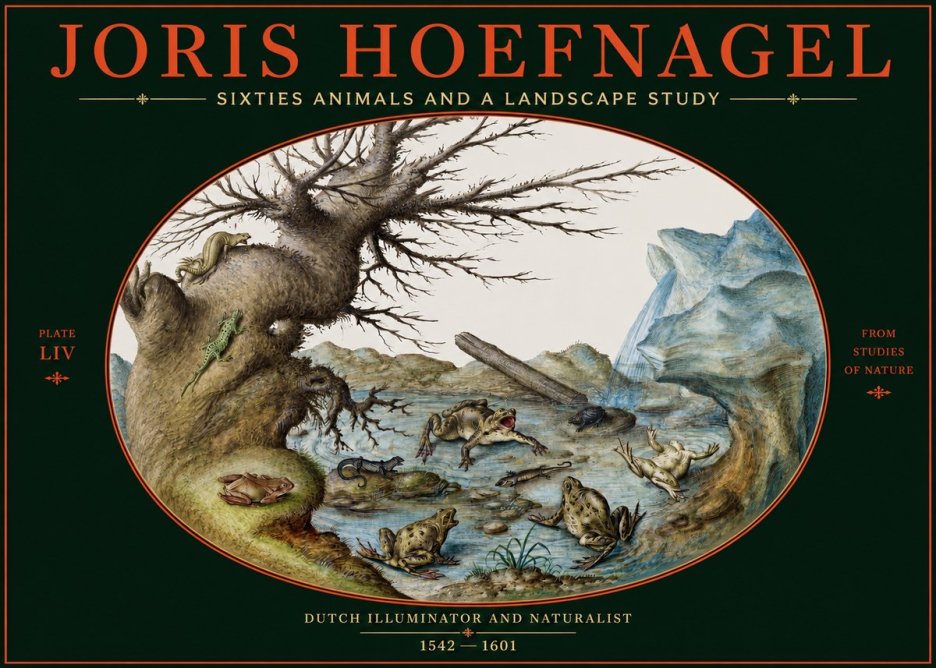 Joris Hoefnagel Sixtties Animals and a Landscape Study No2 - Plakat