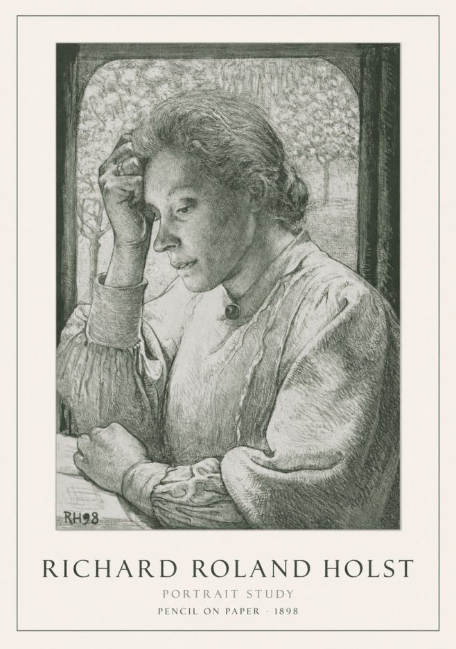 Richard Roland Holst Portrait Study No1 - Plakat