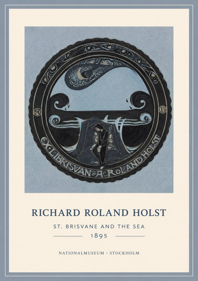 Richard Roland Holst St. Brisvane and the Sea No1 - Plakat