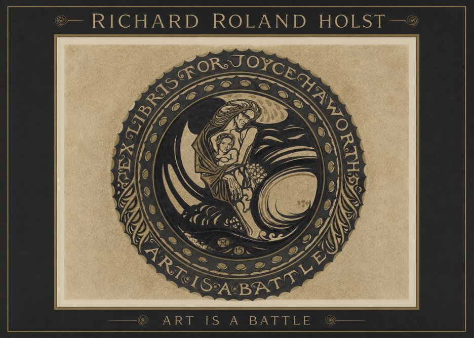 Richard Roland Holst Ex Libris for Joyce Haworth No1 - Plakat