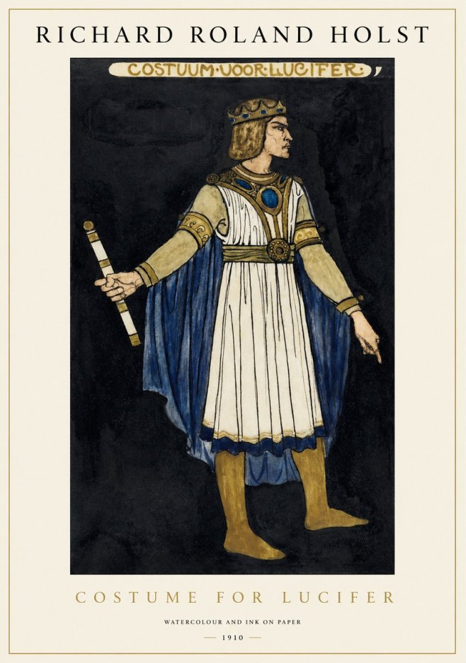 Richard Roland Holst Costume for Lucifer No1 - Plakat