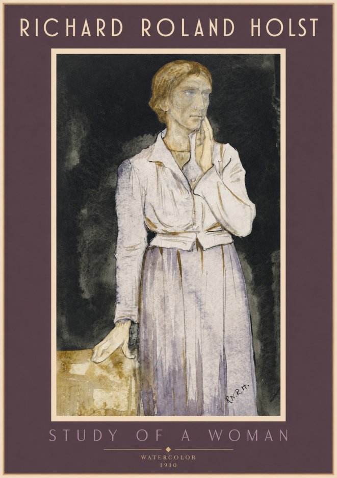 Richard Roland Holst Study of a Woman No2 - Plakat
