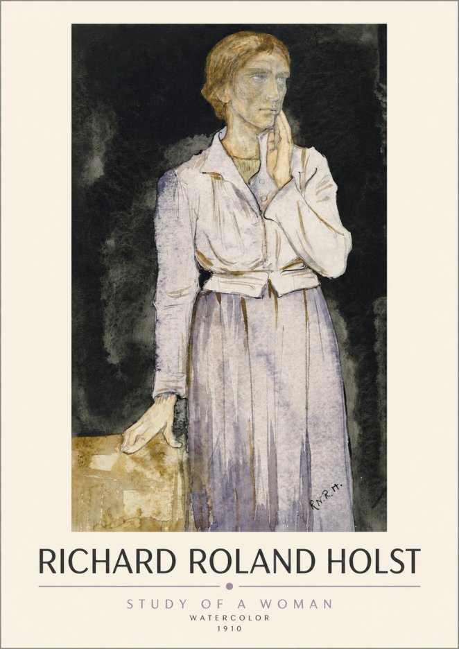 Richard Roland Holst Study of a Woman No3 - Plakat