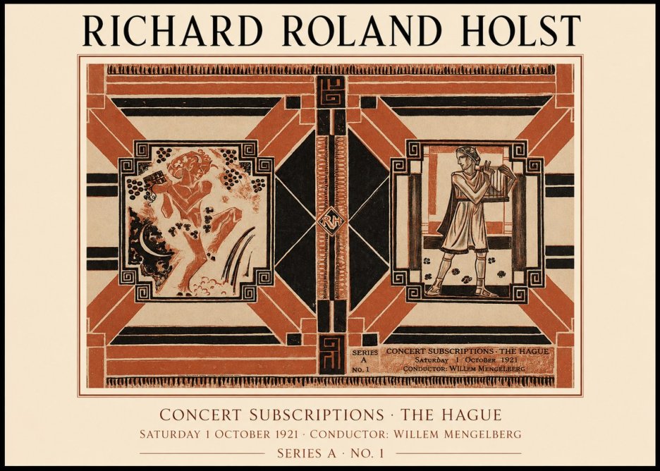 Richard Roland Holst Concert Subscriptions - the Hague No1 - Plakat