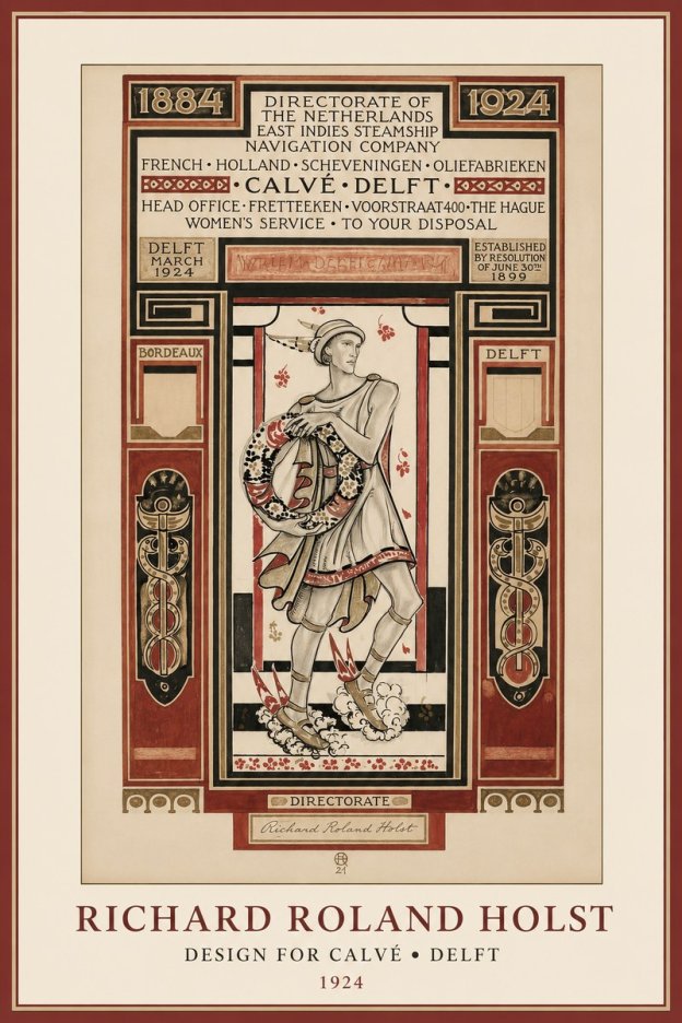 Richard Roland Holst Design for Calvé • Delft No1 - Plakat