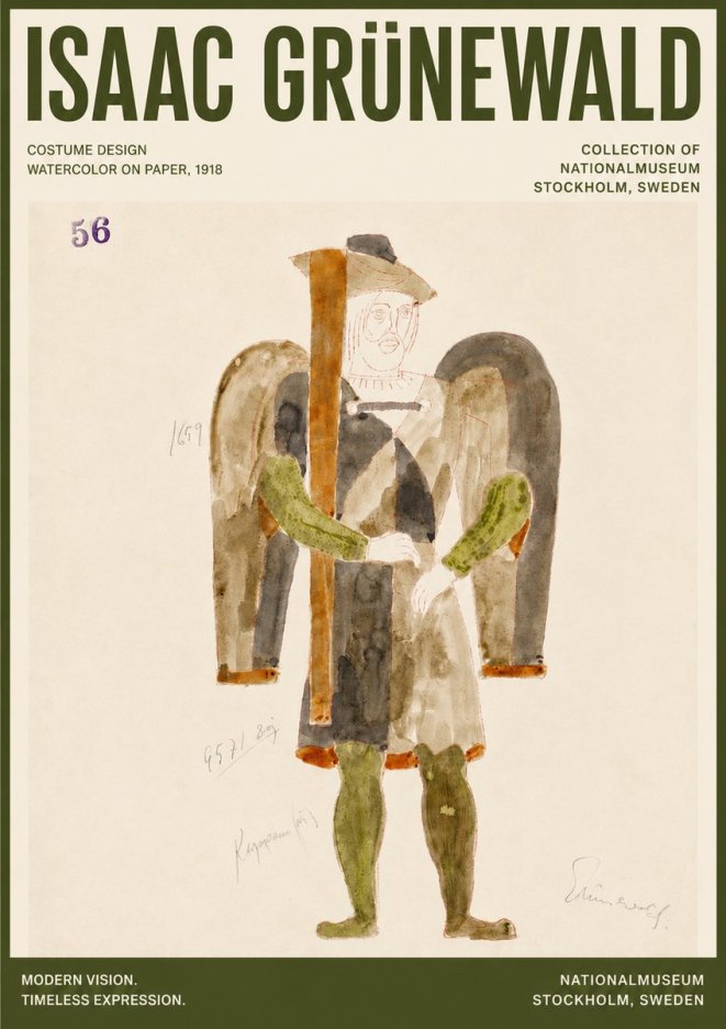 Isaac Grünewald Costume Design IV No4 - Plakat