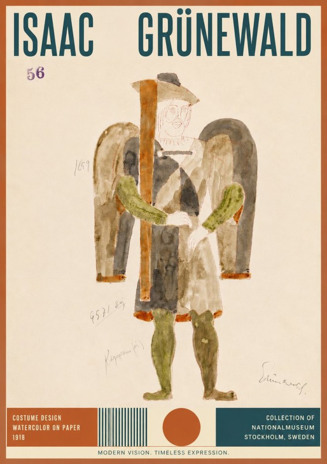 Isaac Grünewald Costume Design IV No5 - Plakat