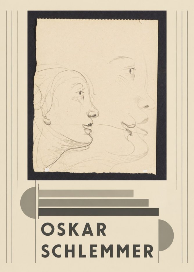 Oskar Schlemmer Profile Studies No3 - Plakat