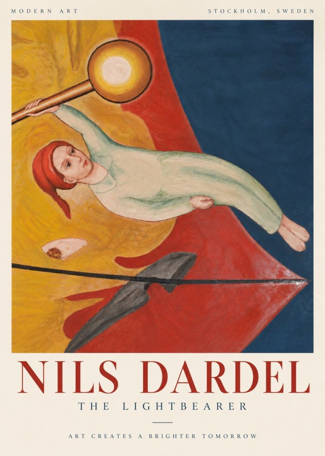 Nils Dardel The Lightbearer No6 - Plakat
