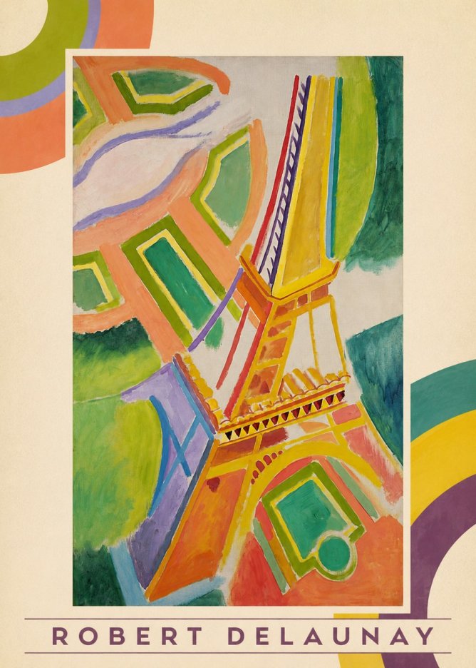 Robert Delaunay Tour Eiffel No3 - Plakat