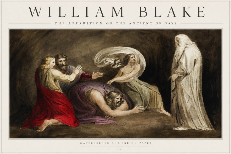William Blake The Apparition of the Ancient of Days No3 - Plakat