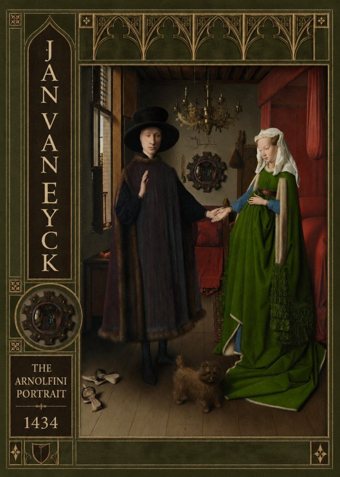 Jan van Eyck The Arnolfini Portrait III No3 - Plakat