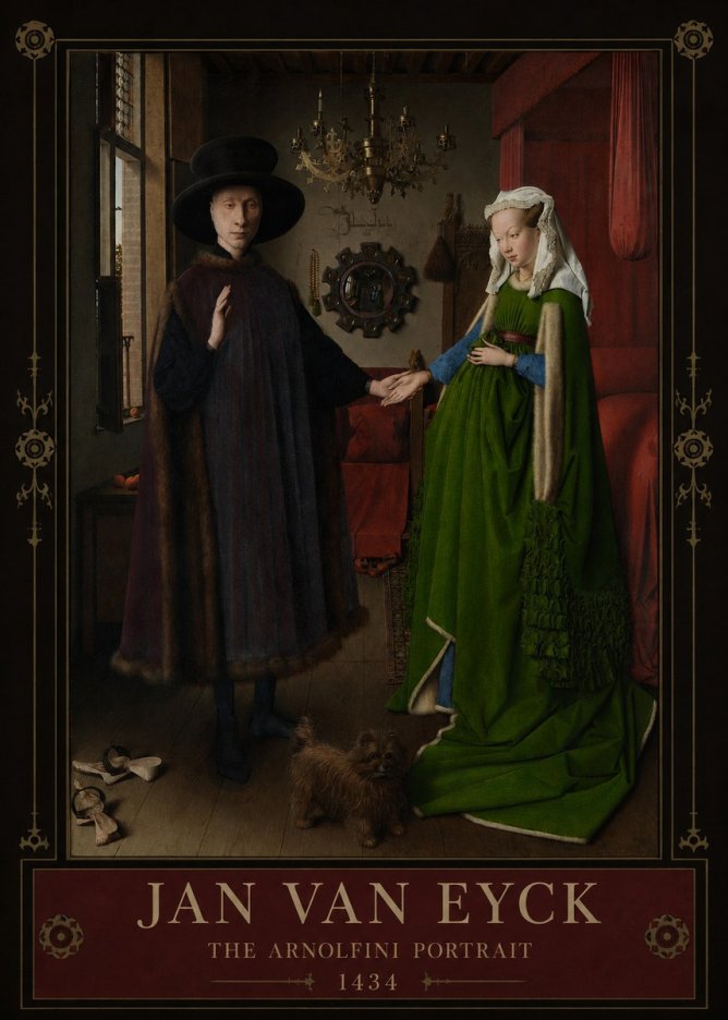 Jan van Eyck The Arnolfini Portrait III No5 - Plakat