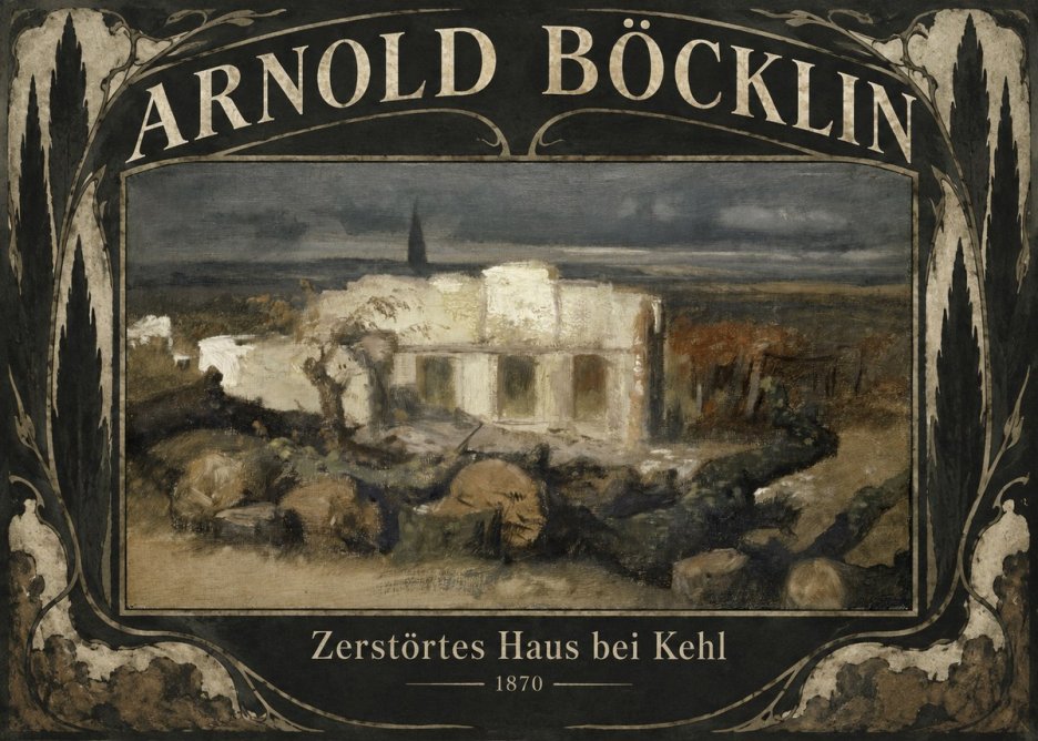 Arnold Böcklin Zerstörtes Haus Bei Kehl No6 - Plakat