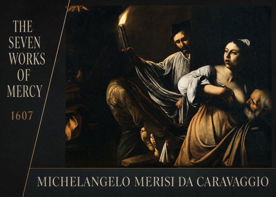 Michelangelo Merisi da Caravaggio The Seven Works of Mercy III No3 - Plakat