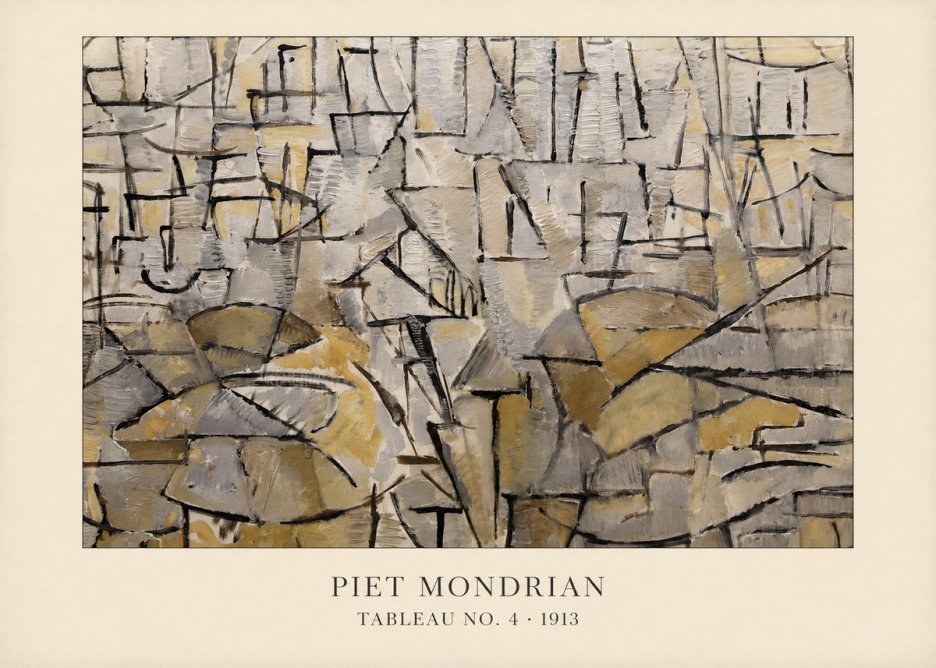 Piet Mondrian Tableau No. 4 No4 - Plakat