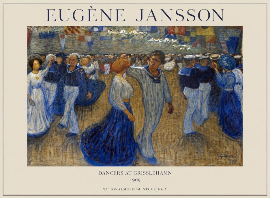 Eugène Jansson Dancers at Grisslehamn No1 - Plakat