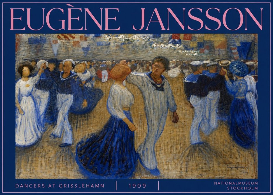 Eugène Jansson Dancers at Grisslehamn No3 - Plakat