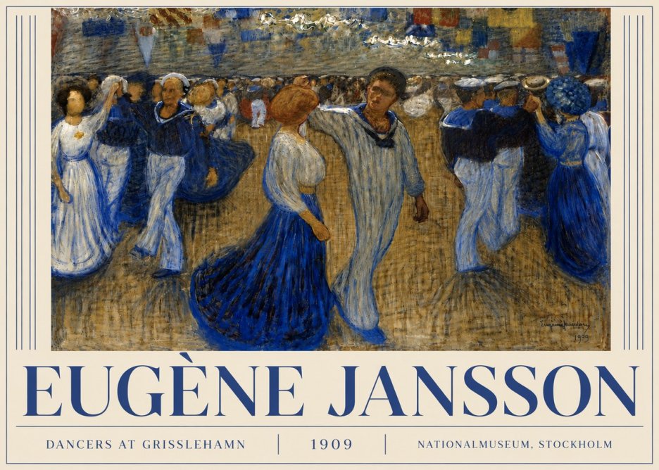Eugène Jansson Dancers at Grisslehamn No4 - Plakat