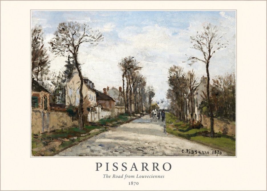Pissarro The Road from Louveciennes I No1 - Plakat