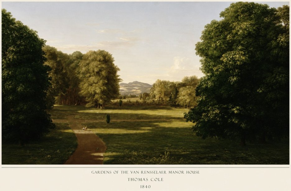 Thomas Cole Gardens of the Van Rensselaer Manor House No5 - Plakat
