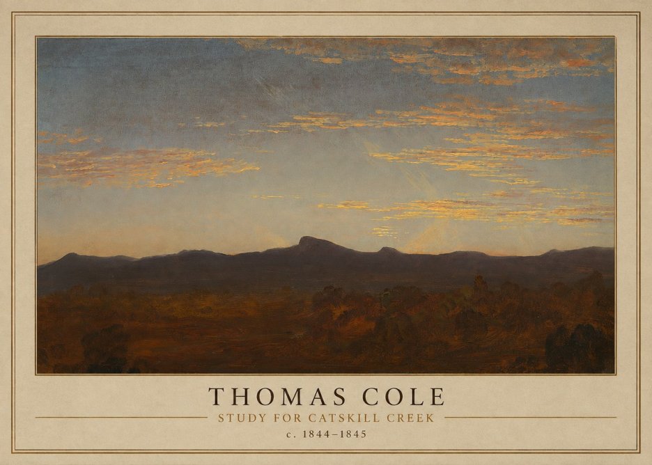Thomas Cole Study for Catskill Creek I No1 - Plakat