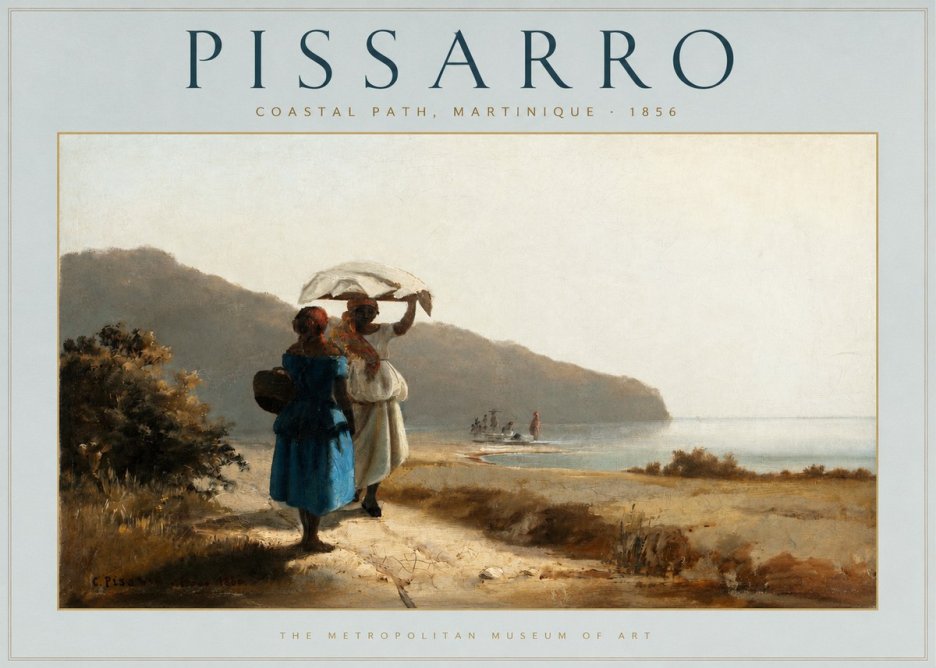 Pissarro Coastal Path, Martinique No3 - Plakat