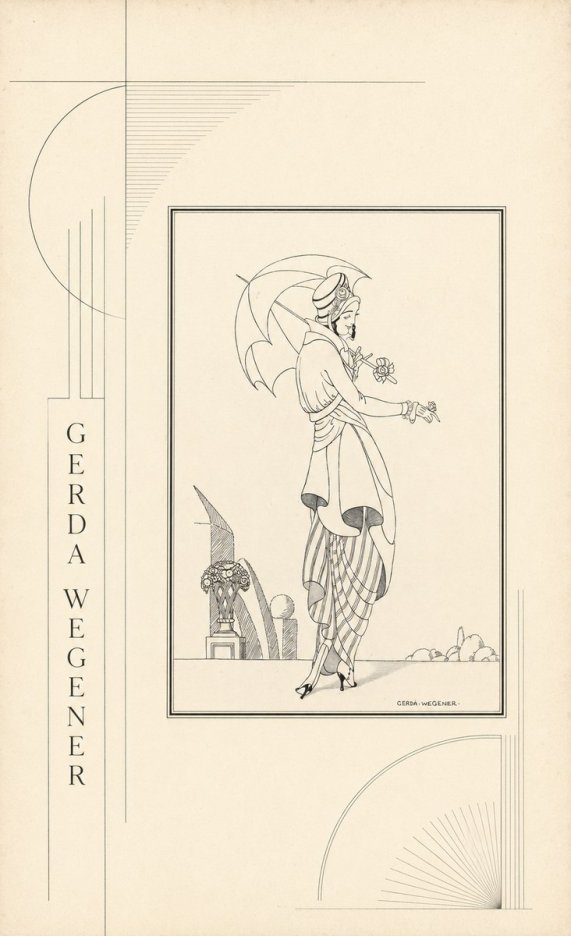 Gerda Wegener Elegant Figure with Parasol No2 - Plakat