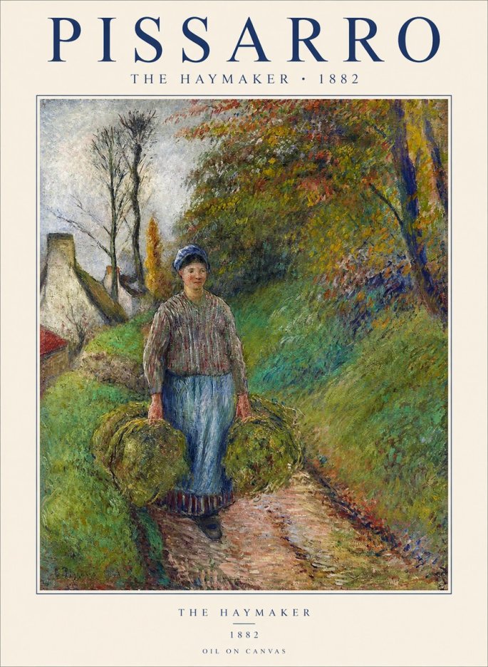 Pissarro The Haymaker No1 - Plakat
