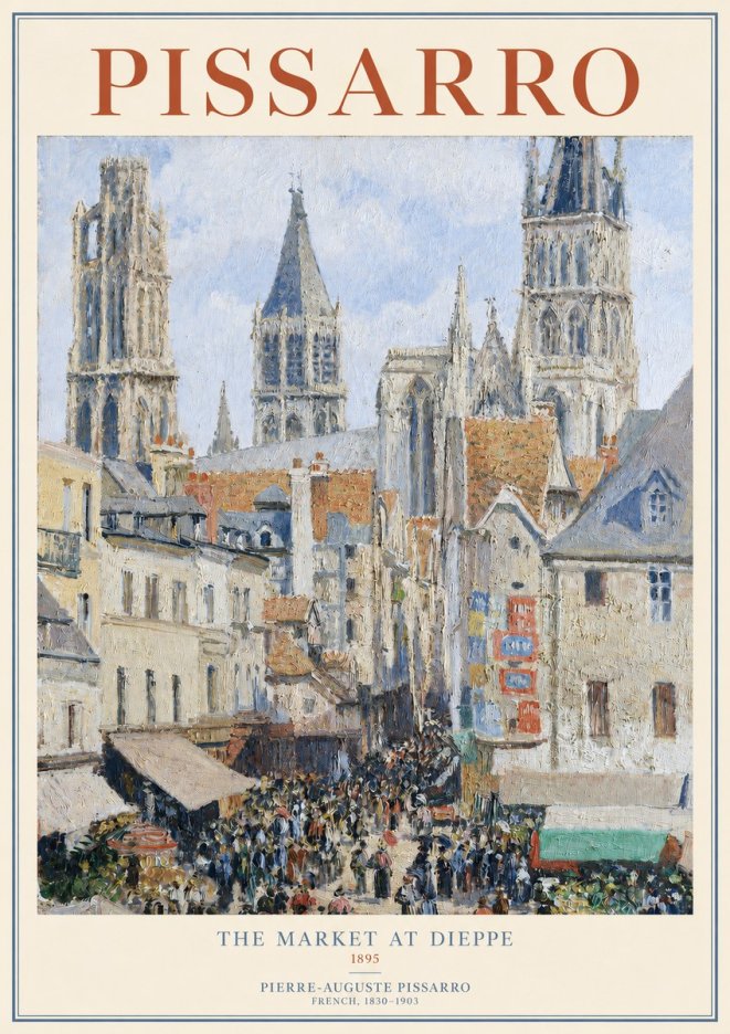 Pissarro The Rue Aux Juifs, Rouen No2 - Plakat