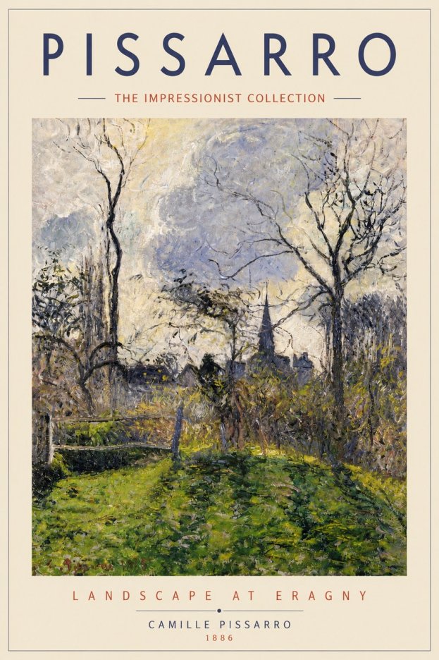 Pissarro Landscape at Eragny No5 - Plakat