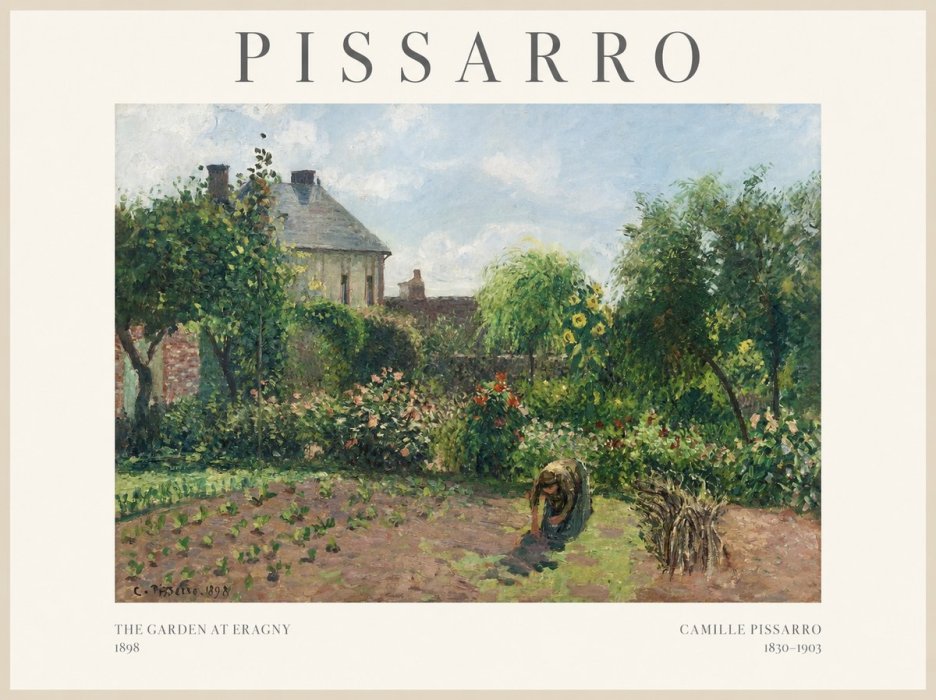 Pissarro The Garden at Eragny No1 - Plakat