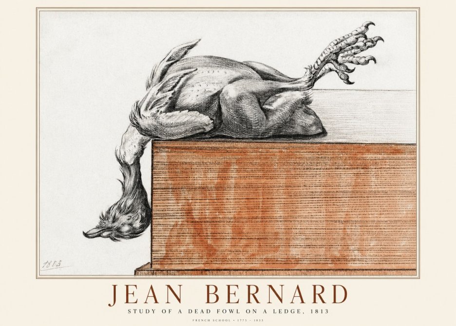 Jean Bernard Study of a Dead Fowl on a Ledge, 1813 No1 - Plakat