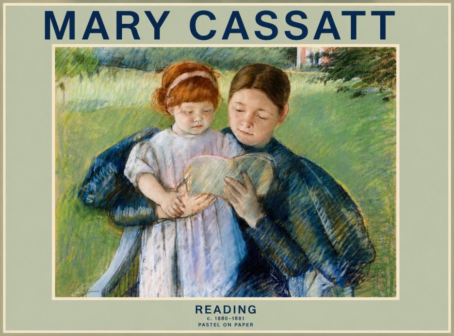 Mary Cassatt Reading No2 - Plakat