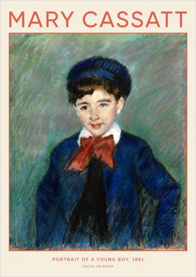 Mary Cassatt Portrait of a Young Boy, 1881 No2 - Plakat