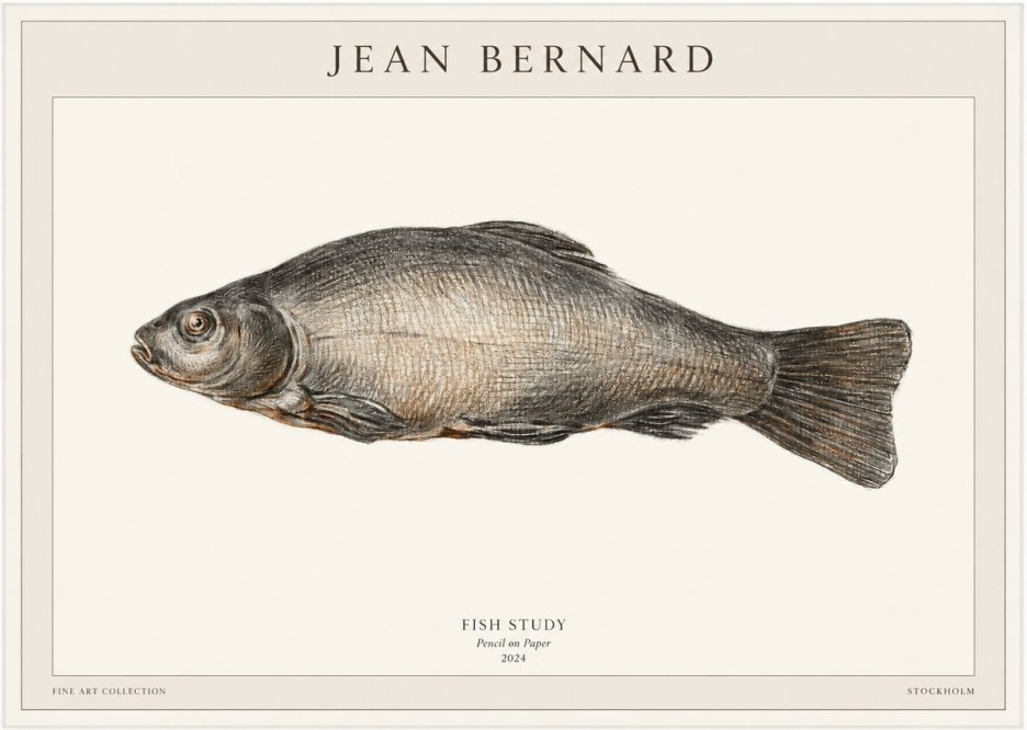 Jean Bernard Fish Study IV No1 - Plakat