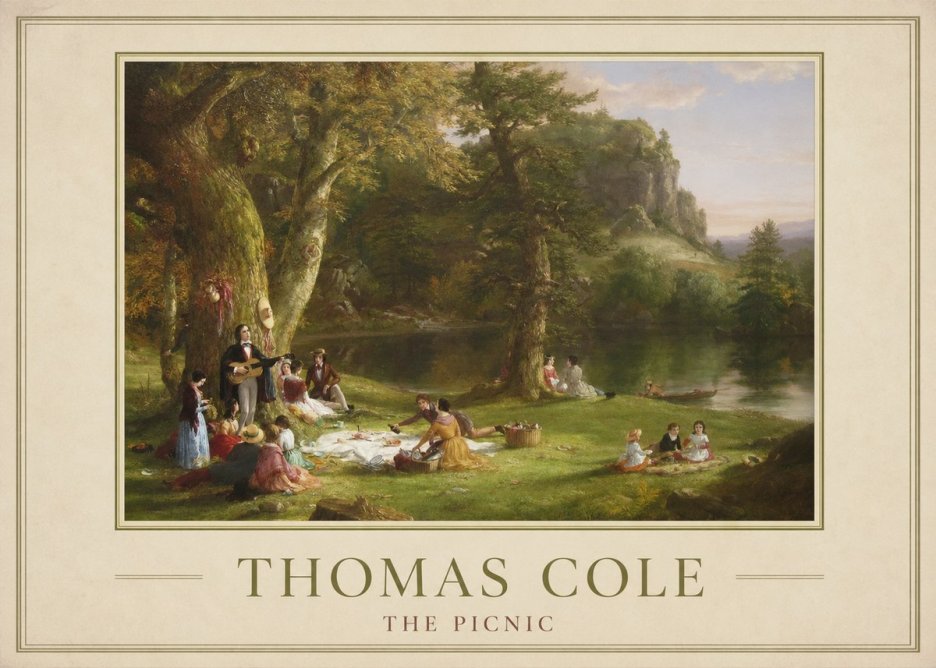 Thomas Cole The Picnic No1 - Plakat