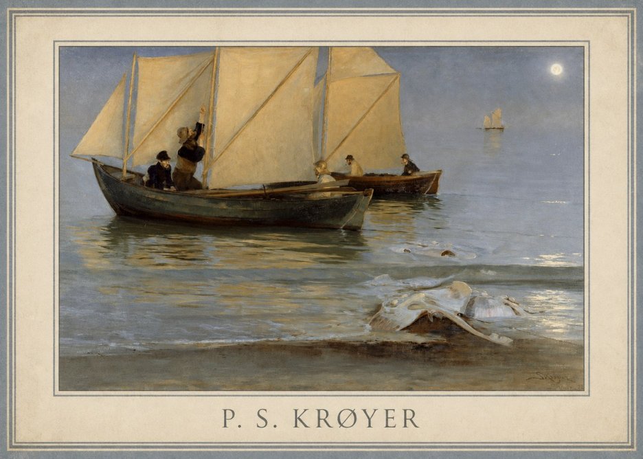 P.S. Krøyer A Ray Washed Ashore No4 - Plakat