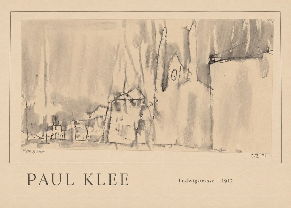 Paul Klee Ludwigstrasse No1 - Plakat