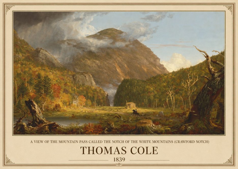Thomas Cole A View of the Mountain Pass Called the Notch of the White Mountains (Crawford Notch) II No1 - Plakat