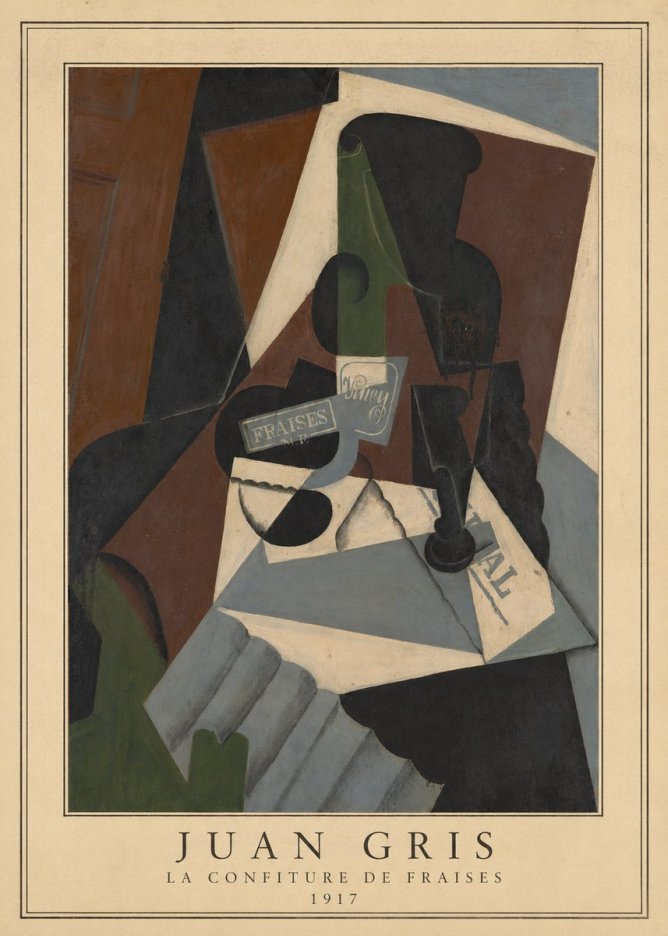 Juan Gris La Confiture De Fraises No4 - Plakat