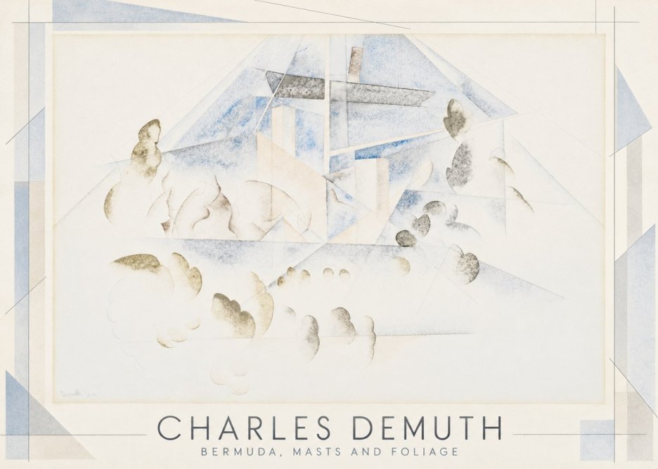 Charles Demuth Bermuda, Masts and Foliage No1 - Plakat