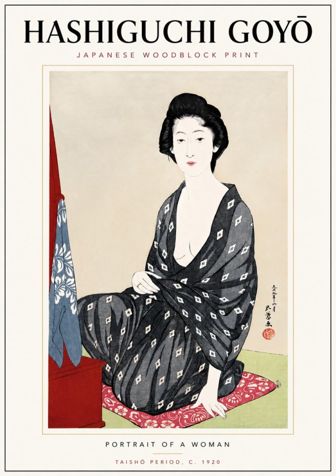 Hashiguchi Goyō Portrait of a Woman No6 - Plakat