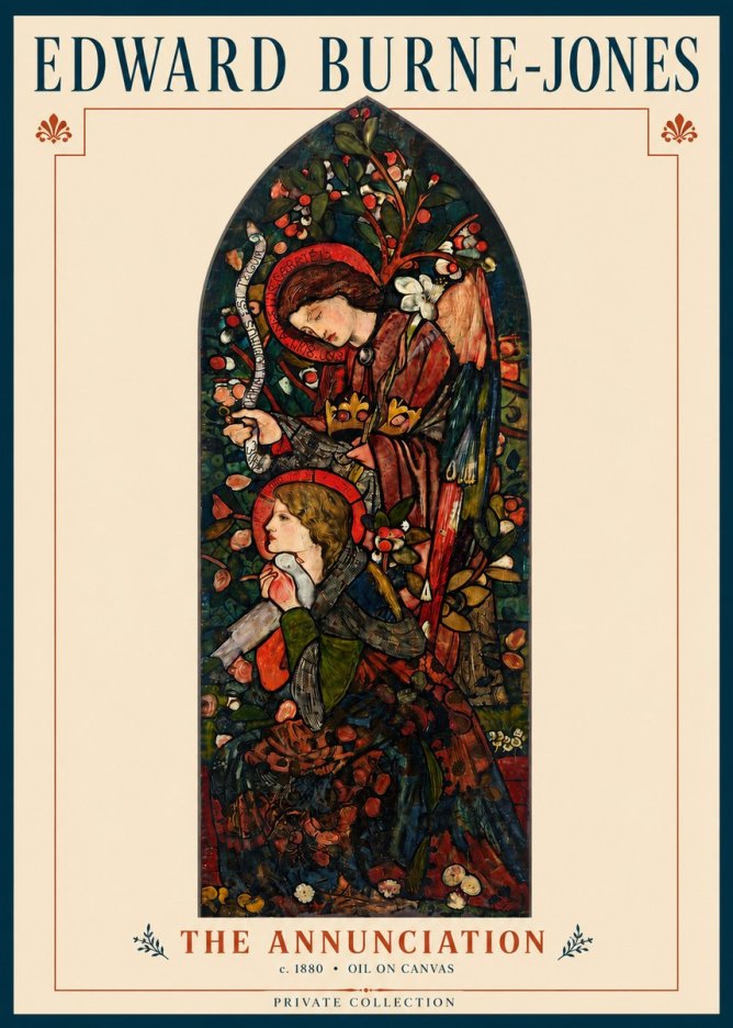 Edward Burne-Jones The Annunciation I No3 - Plakat