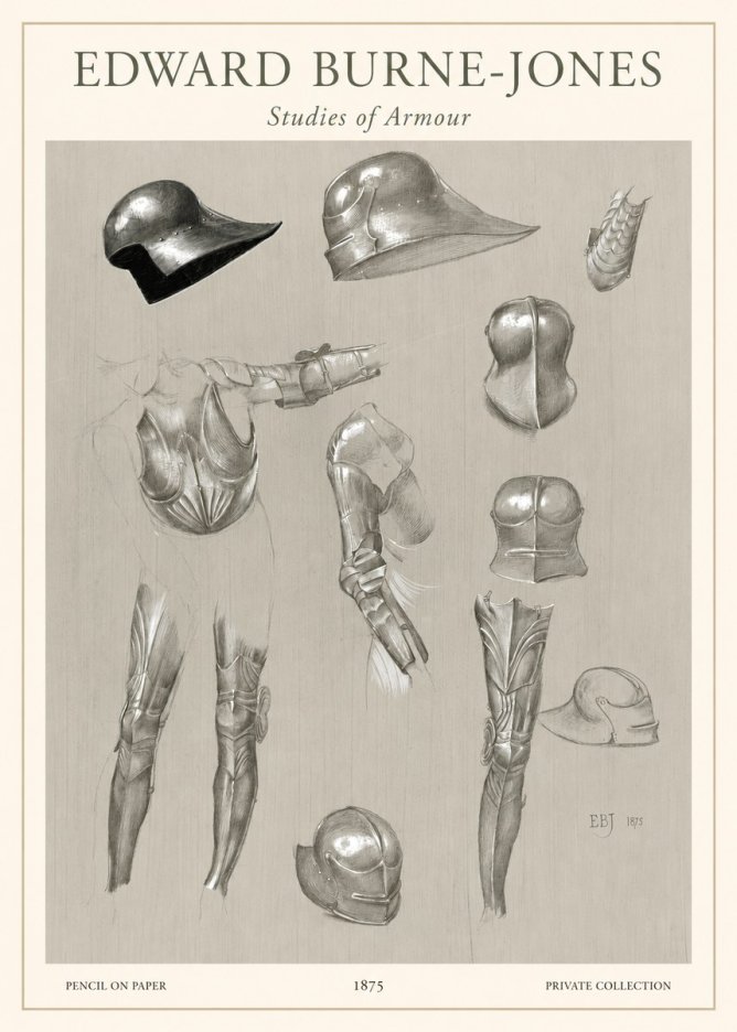 Edward Burne-Jones Studies of Armour No1 - Plakat