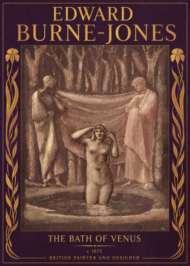 Edward Burne-Jones The Bath of Venus No2 - Plakat
