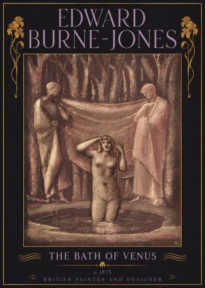 Edward Burne-Jones The Bath of Venus No5 - Plakat