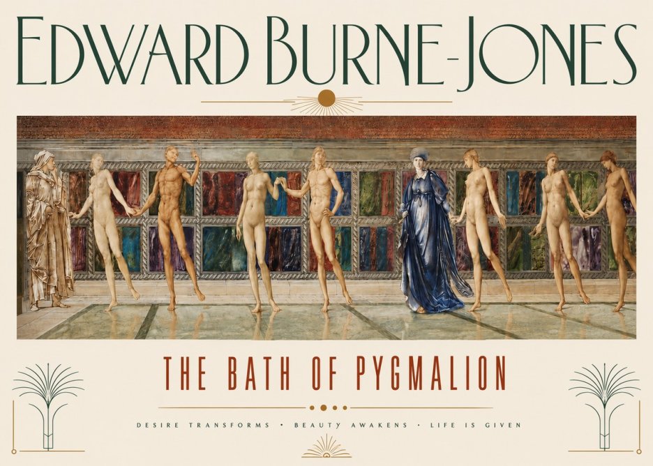 Edward Burne-Jones The Bath of Pygmalion No3 - Plakat